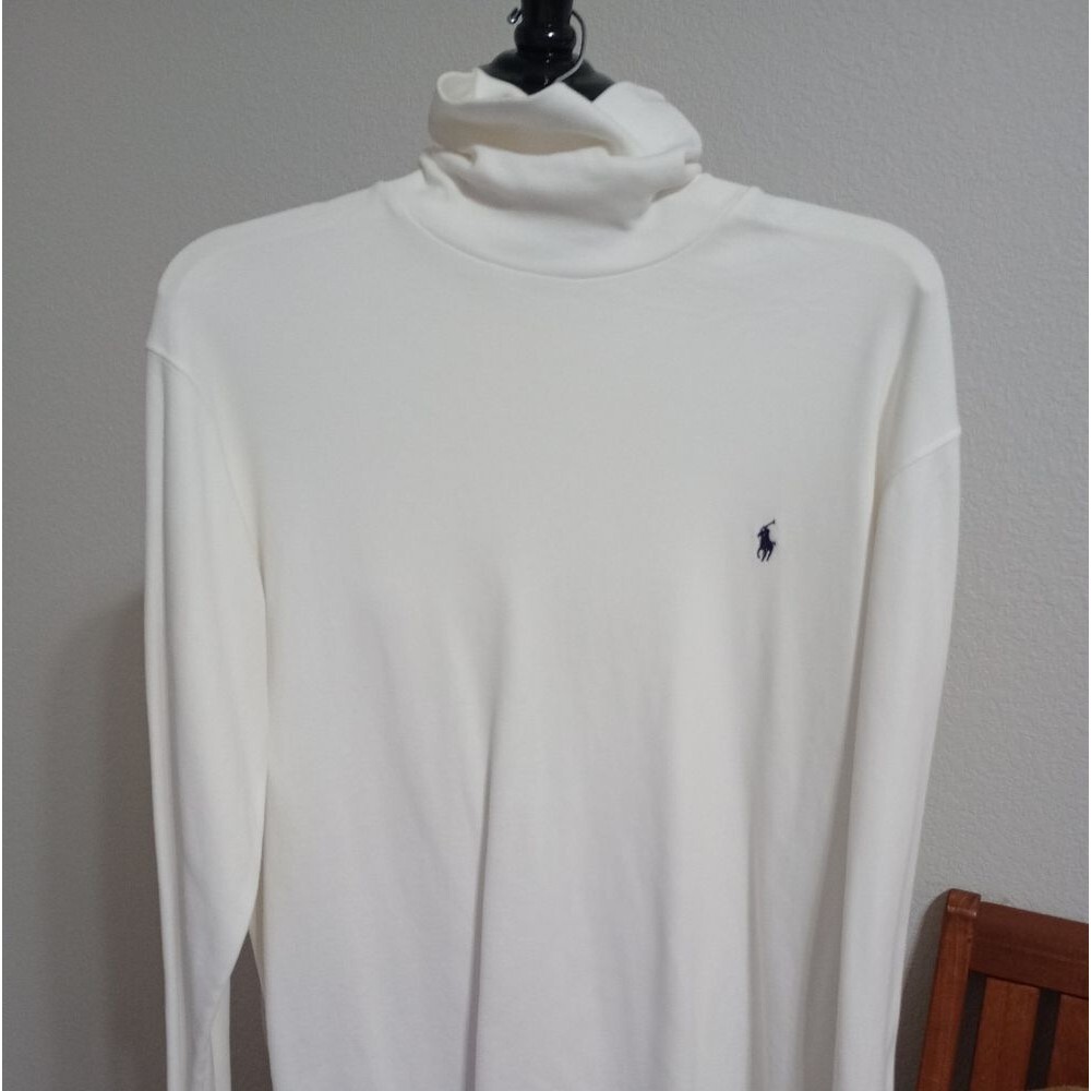 Polo RL White turtle neck, Preppy, Casual Men's Size M